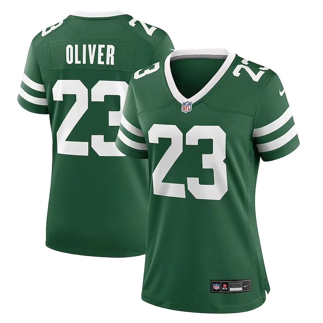 Zennovawear Isaiah Oliver 23 New York Jets Women's Team Game Jersey - Legacy Green
