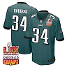 Zennovawear Isaiah Rodgers 34 Philadelphia Eagles Super Bowl LIX Champions Patch Game Men Jersey - Midnight Green