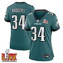 Zennovawear Isaiah Rodgers 34 Philadelphia Eagles Super Bowl LIX Women's Jersey - Midnight Green