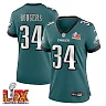 Zennovawear Isaiah Rodgers 34 Philadelphia Eagles Super Bowl LIX Women's Jersey - Midnight Green