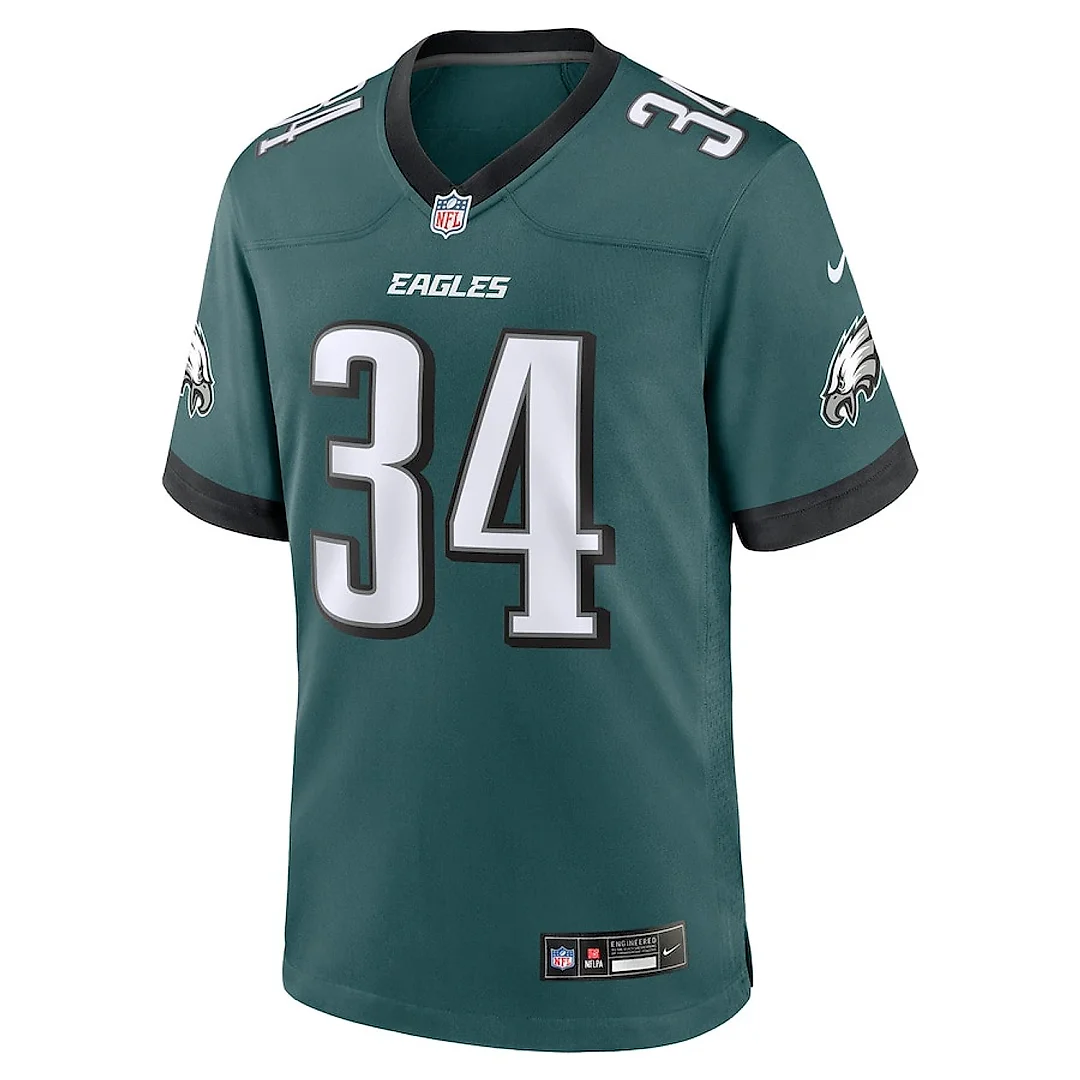 Zennovawear Isaiah Rodgers 34 Philadelphia Eagles Team Game Men Jersey - Midnight Green