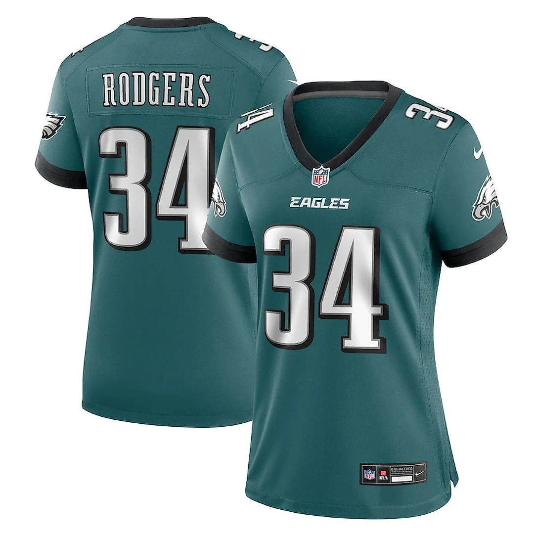 Zennovawear Isaiah Rodgers 34 Philadelphia Eagles Women's Team Game Jersey - Midnight Green