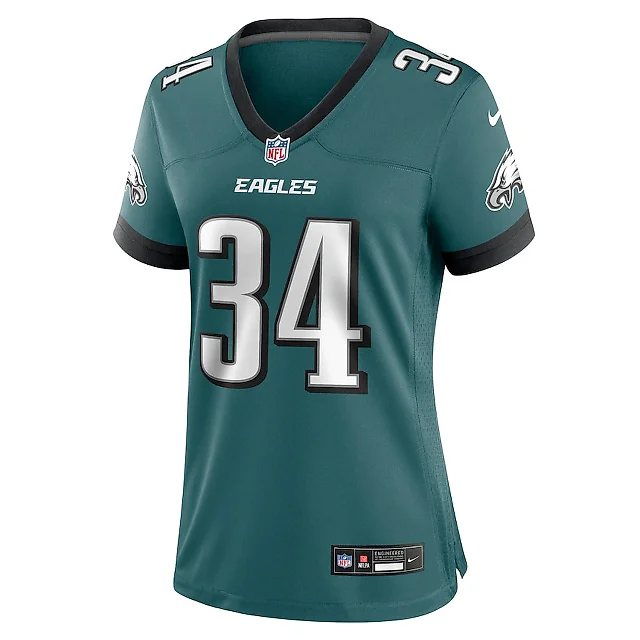 Zennovawear Isaiah Rodgers 34 Philadelphia Eagles Women's Team Game Jersey - Midnight Green