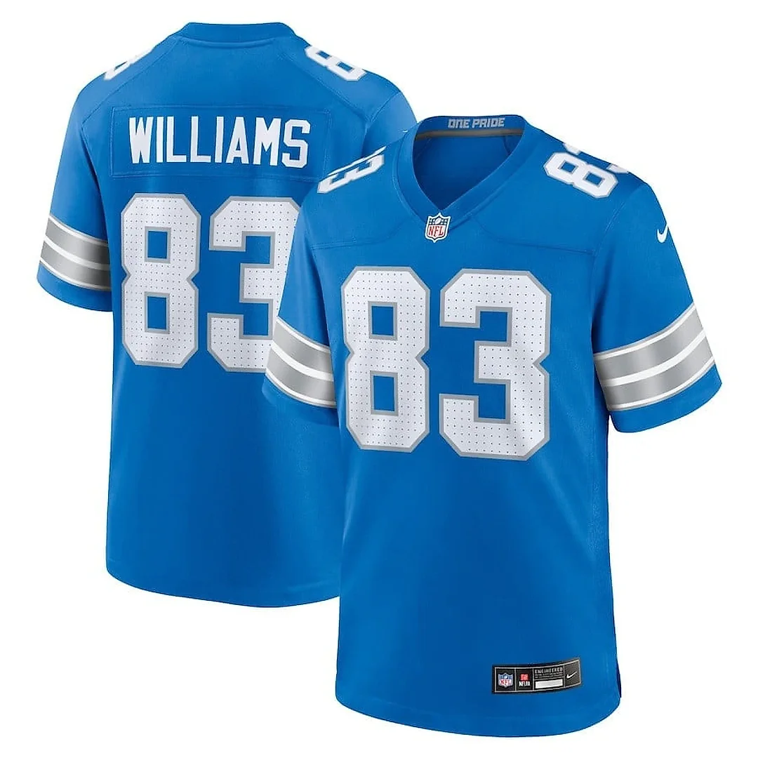 Zennovawear Isaiah Williams 83 Detroit Lions Game Men Jersey - Blue