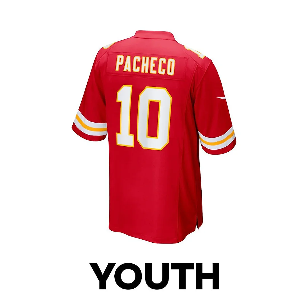 Zennovawear Isiah Pacheco 10 Kansas City Chiefs Pachinko Machine Game YOUTH Jersey - Red