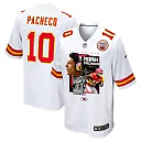 Zennovawear Isiah Pacheco 10 Kansas City Chiefs Pachinko Machine Game Men Jersey - White