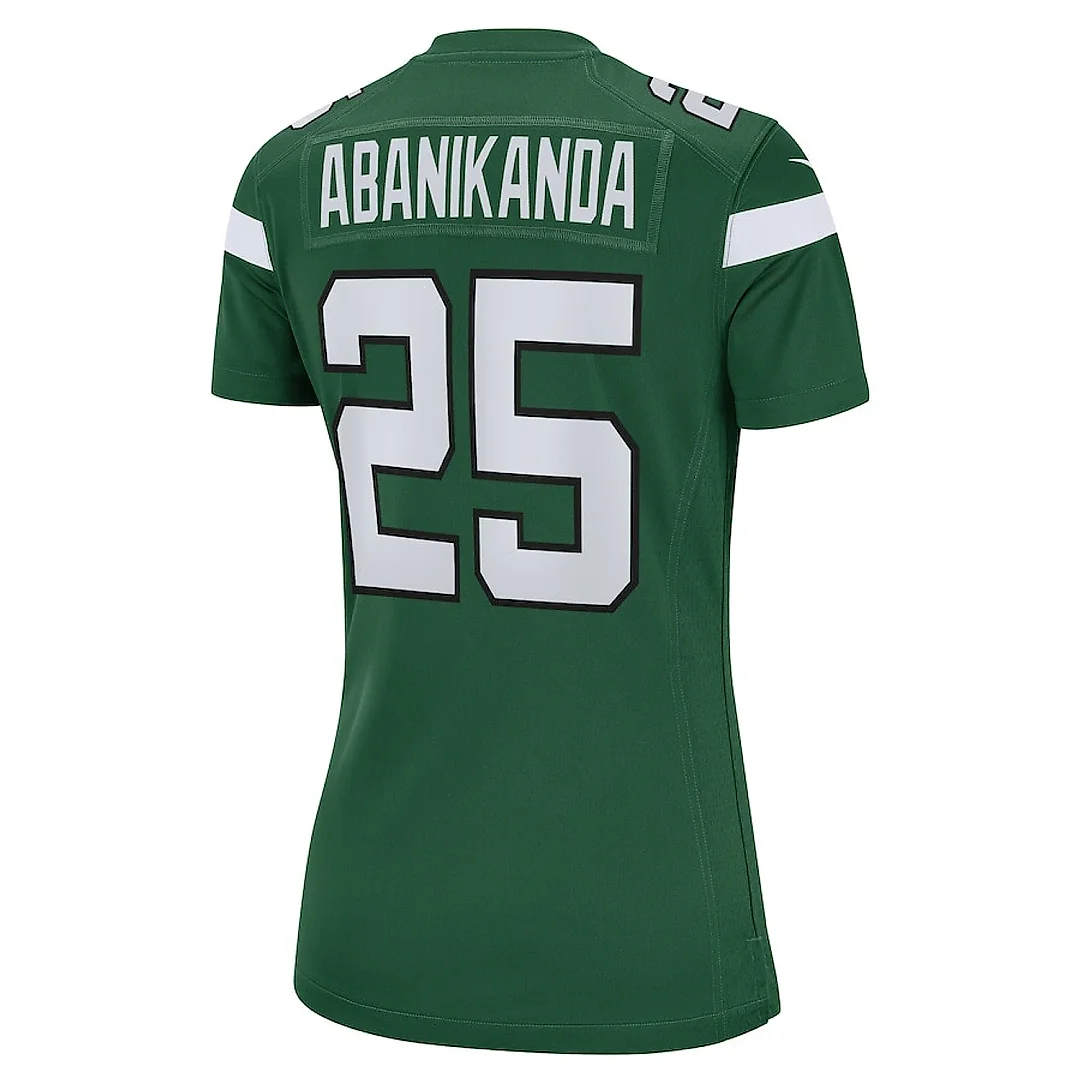 Zennovawear Israel Abanikanda 25 New York Jets Women's Game Jersey - Gotham Green