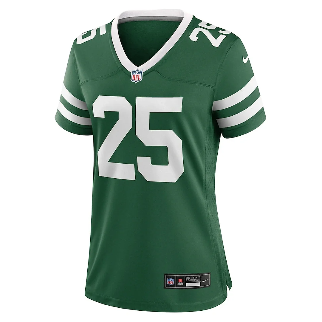 Zennovawear Israel Abanikanda 25 New York Jets Women's Team Game Jersey - Legacy Green