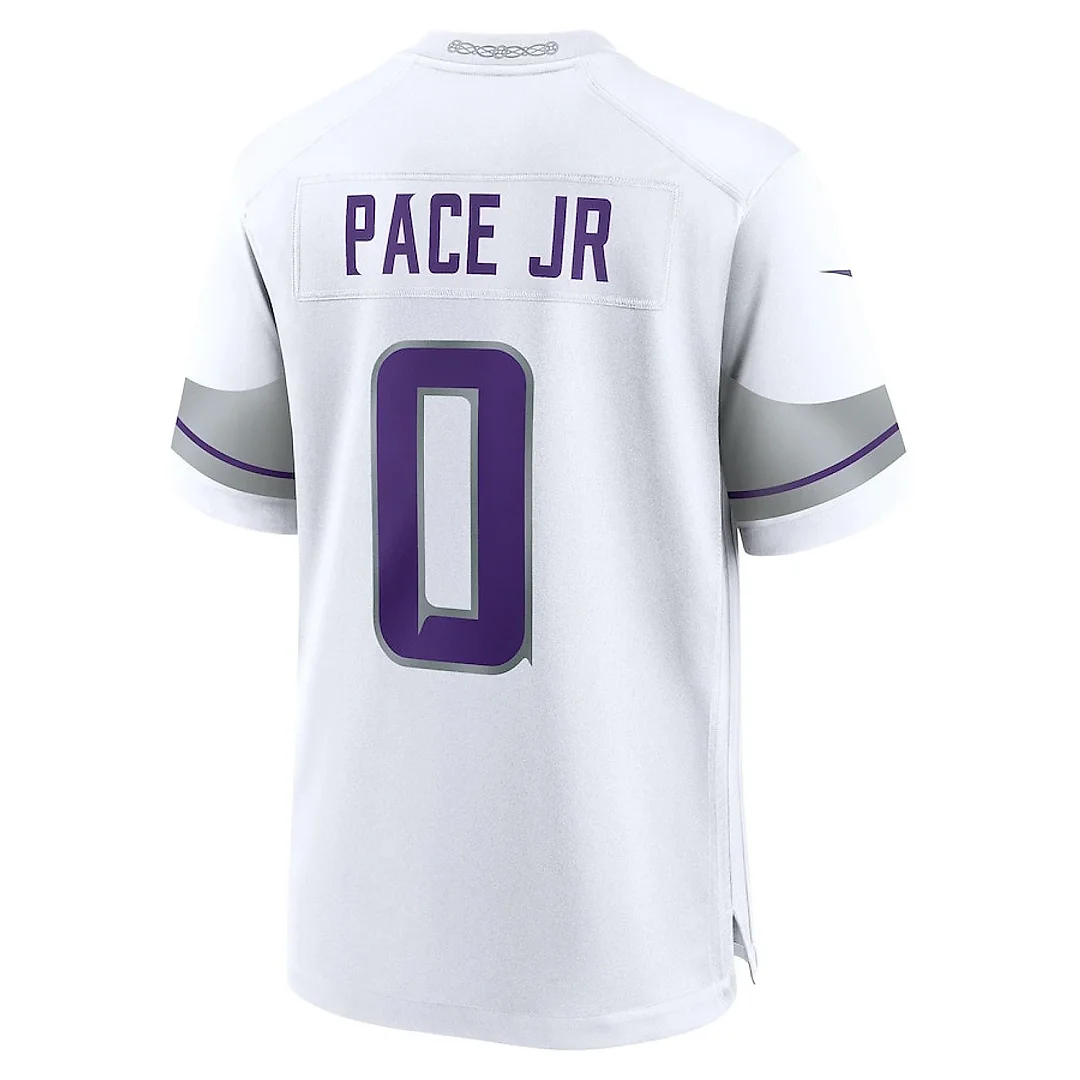 Zennovawear Ivan Pace Jr 0 Minnesota Vikings Alternate Game Men Jersey - White