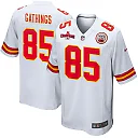 Zennovawear Izaiah Gathings 85 Kansas City Chiefs AFC Champions Patch Game Men Jersey - White