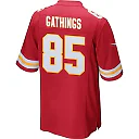 Zennovawear Izaiah Gathings 85 Kansas City Chiefs AFC Champions Patch Game Men Jersey - Red
