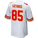 Zennovawear Izaiah Gathings 85 Kansas City Chiefs AFC Champions Patch Game Men Jersey - White