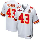 Zennovawear Jack Cochrane 43 Kansas City Chiefs AFC Champions Patch Game Men Jersey - White