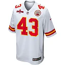 Zennovawear Jack Cochrane 43 Kansas City Chiefs AFC Champions Patch Game Men Jersey - White