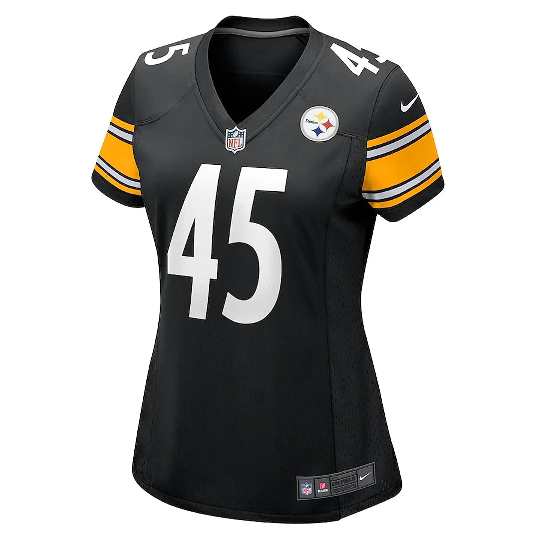 Zennovawear Jack Colletto 45 Pittsburgh Steelers Game Women Jersey - Black