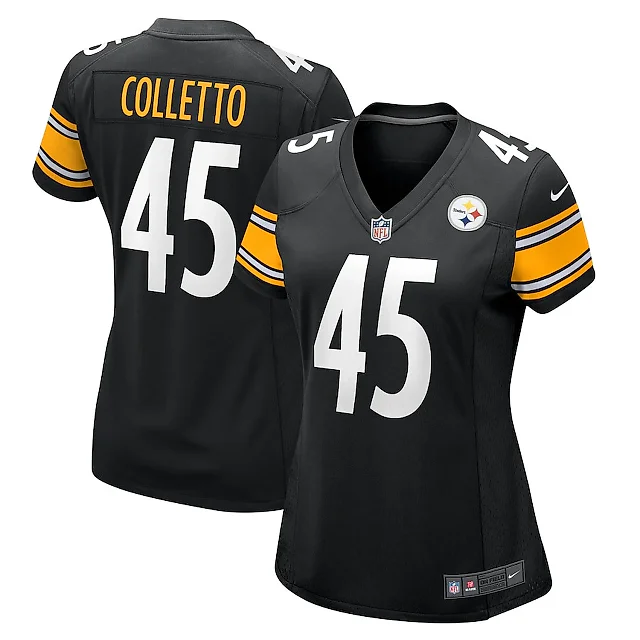 Zennovawear Jack Colletto 45 Pittsburgh Steelers Game Women Jersey - Black