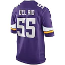 Zennovawear Jack Del Rio 55 Minnesota Vikings Men Game Retired Jersey - Purple