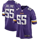 Zennovawear Jack Del Rio 55 Minnesota Vikings Men Game Retired Jersey - Purple