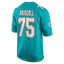 Zennovawear Jack Driscoll 75 Miami Dolphins Team Game Men Jersey - Aqua