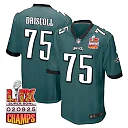 Zennovawear Jack Driscoll 75 Philadelphia Eagles Super Bowl LIX Champions Patch Game Men Jersey - Midnight Green