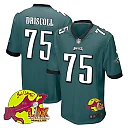 Zennovawear Jack Driscoll 75 Philadelphia Eagles Super Bowl LIX New Orleans Patch Game Men Jersey - Midnight Green