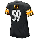 Zennovawear Jack Ham 59 Pittsburgh Steelers Women Game Retired Jersey - Black