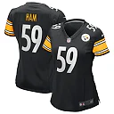 Zennovawear Jack Ham 59 Pittsburgh Steelers Women Game Retired Jersey - Black