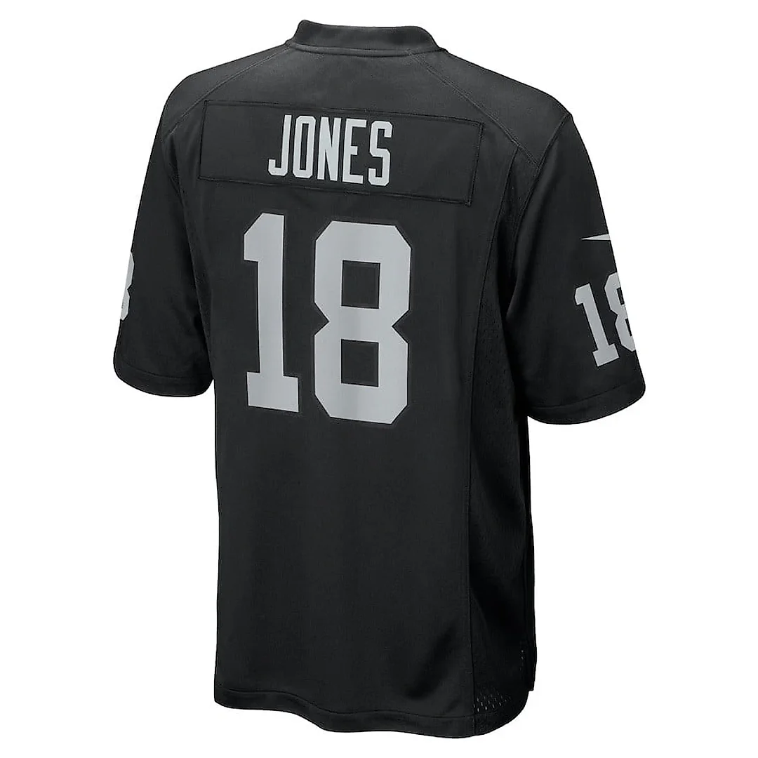 Zennovawear Jack Jones 18 Las Vegas Raiders Team Game Men Jersey - Black