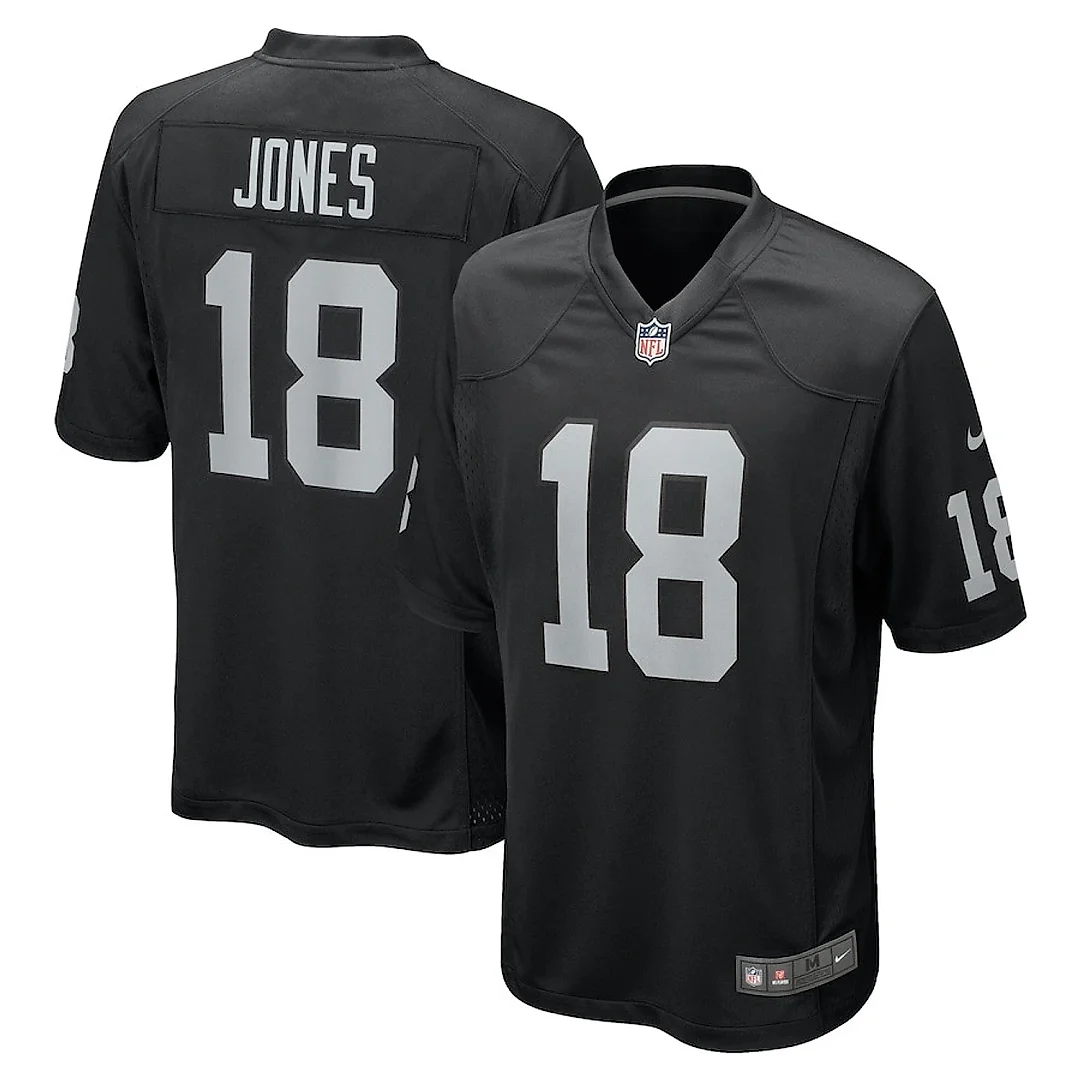 Zennovawear Jack Jones 18 Las Vegas Raiders Team Game Men Jersey - Black