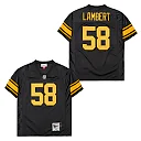Zennovawear Jack Lambert 58 Pittsburgh Steelers Retro Throwback Men Jersey - Black