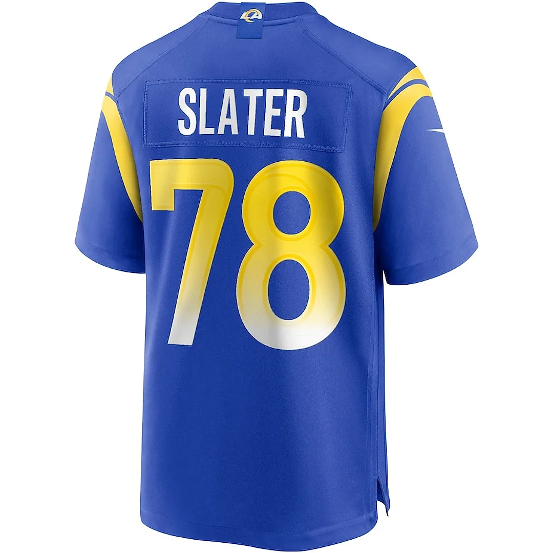 Zennovawear Jackie Slater 78 Los Angeles Rams Men Game Retired Jersey - Royal