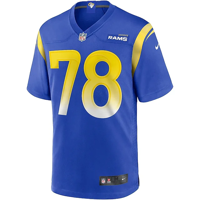 Zennovawear Jackie Slater 78 Los Angeles Rams Men Game Retired Jersey - Royal