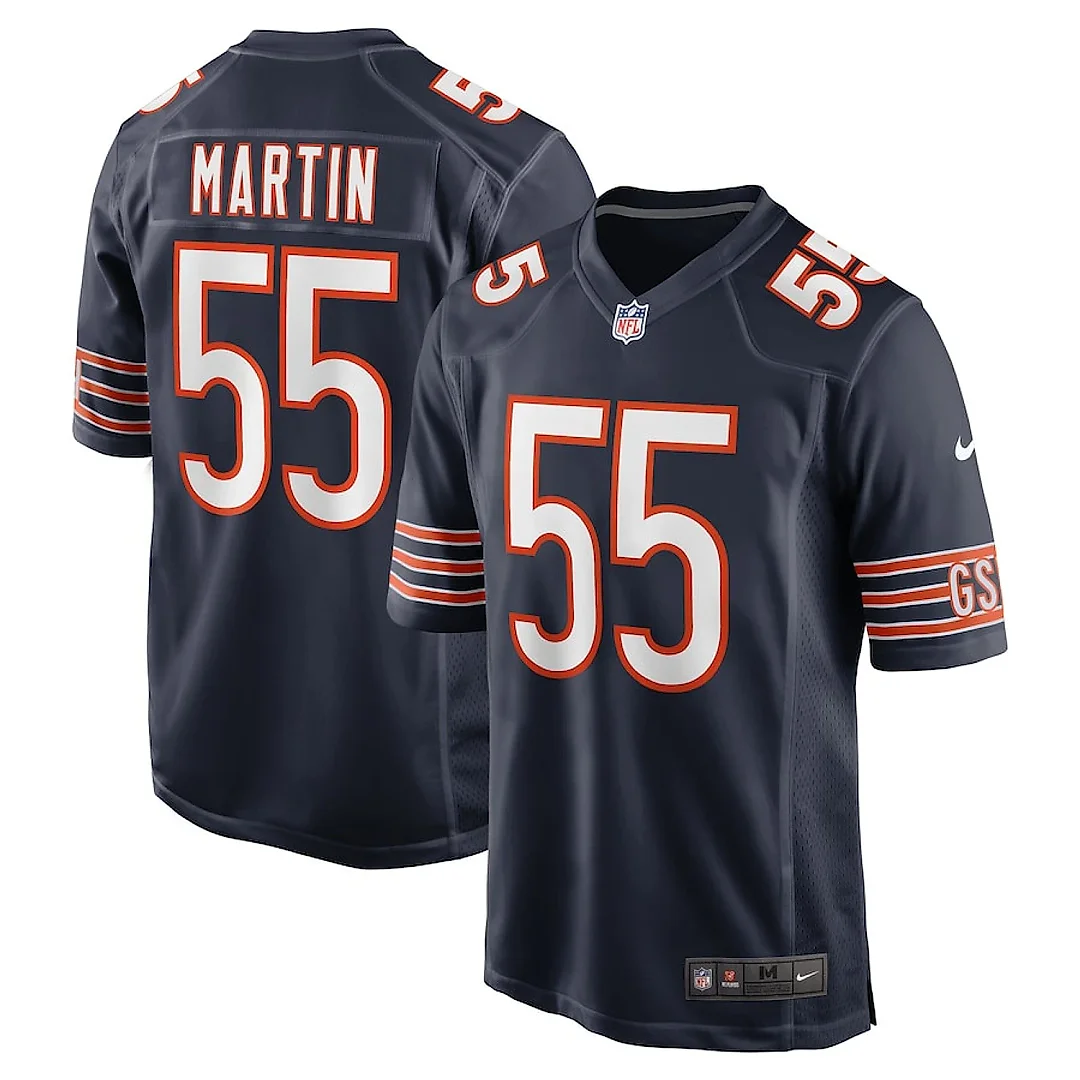 Zennovawear Jacob Martin 55 Chicago Bears Game Men Jersey - Navy