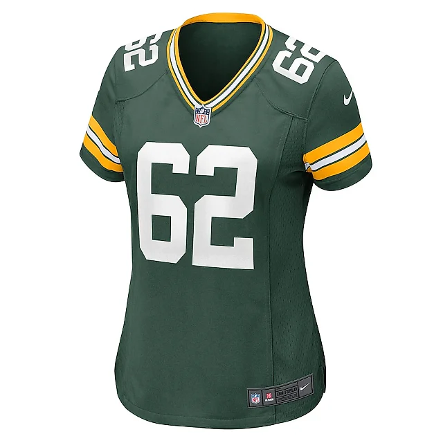 Zennovawear Jacob Monk 62 Green Bay Packers Women's Game Jersey - Green