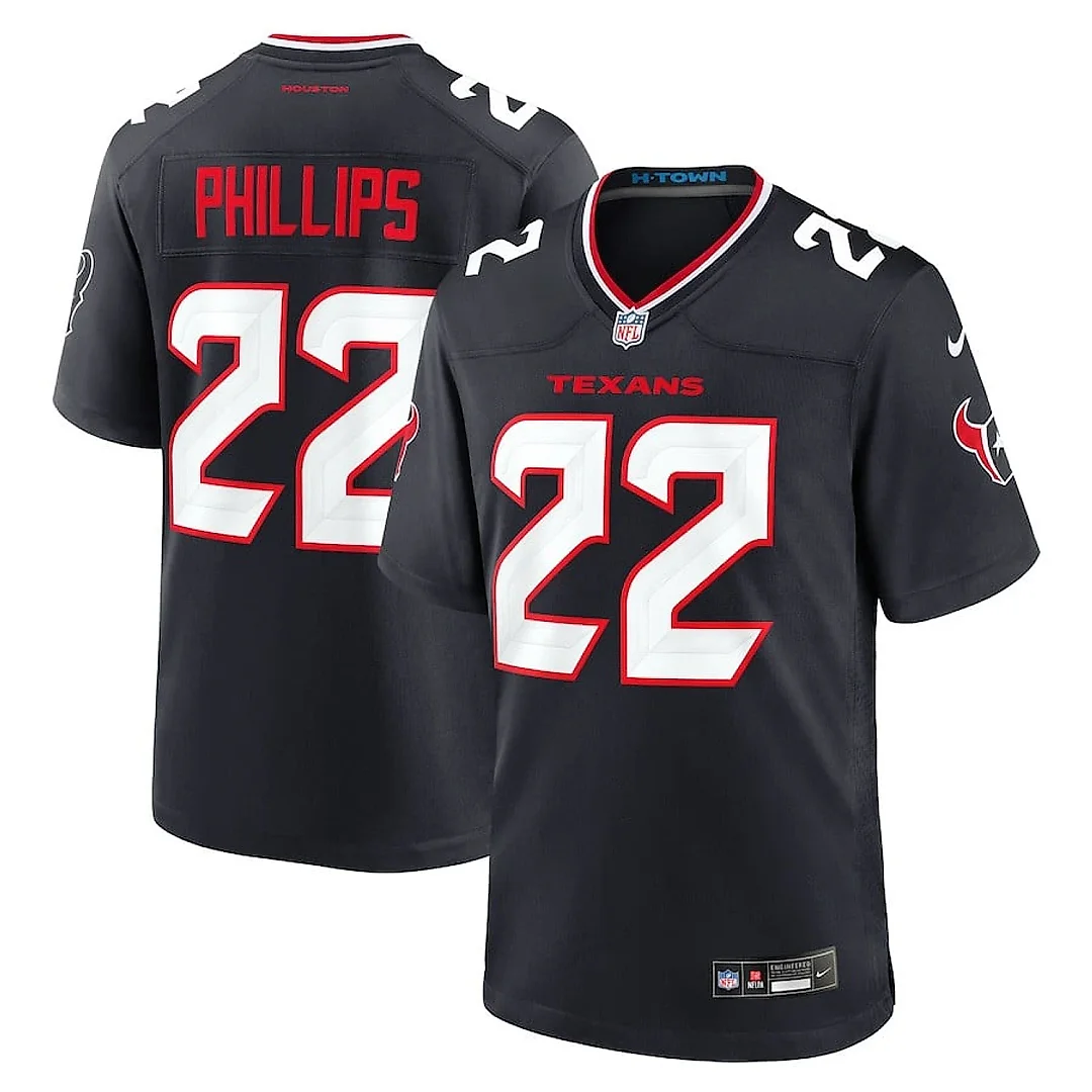 Zennovawear Jacob Phillips 22 Houston Texans Game Men Jersey - Navy