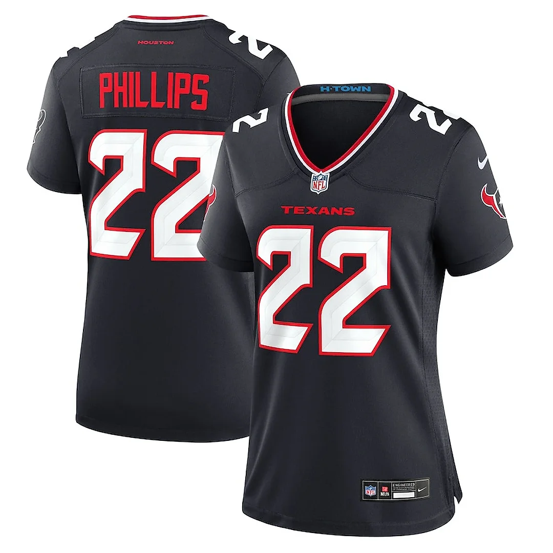 Zennovawear Jacob Phillips 22 Houston Texans Women's Game Jersey - Navy