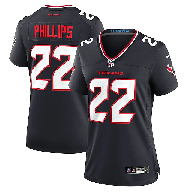 Zennovawear Jacob Phillips 22 Houston Texans Women's Game Jersey - Navy