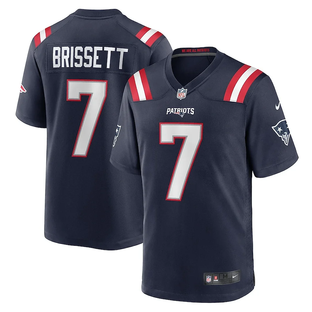Zennovawear Jacoby Brissett 7 New England Patriots Game Men Jersey - Navy