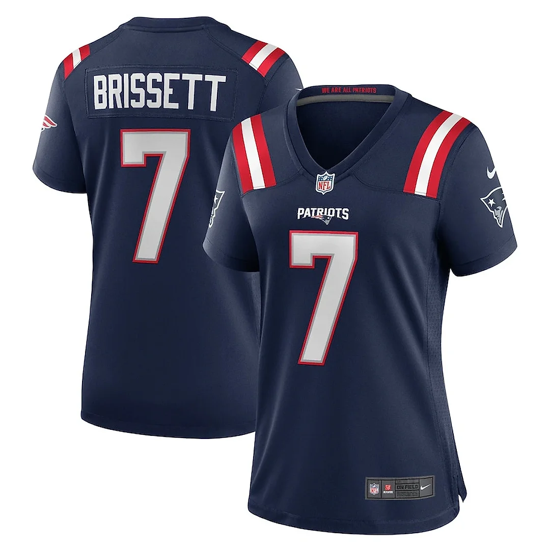 Zennovawear Jacoby Brissett 7 New England Patriots Women's Team Game Jersey - Navy