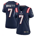 Zennovawear Jacoby Brissett 7 New England Patriots Women's Team Game Jersey - Navy