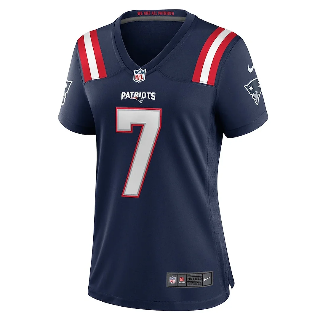 Zennovawear Jacoby Brissett 7 New England Patriots Women's Team Game Jersey - Navy