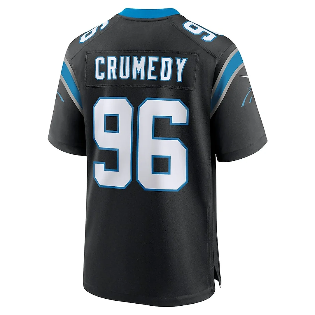 Zennovawear Jaden Crumedy 96 Carolina Panthers Game Men Jersey - Black