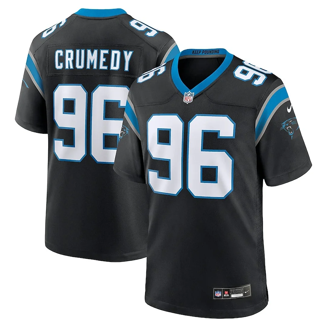 Zennovawear Jaden Crumedy 96 Carolina Panthers Game Men Jersey - Black