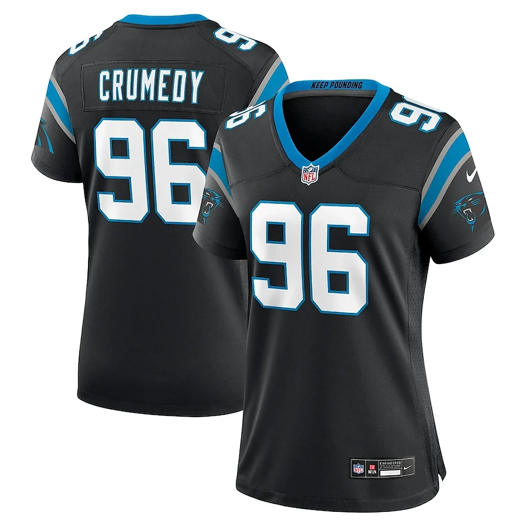 Zennovawear Jaden Crumedy 96 Carolina Panthers Women's Game Jersey - Black