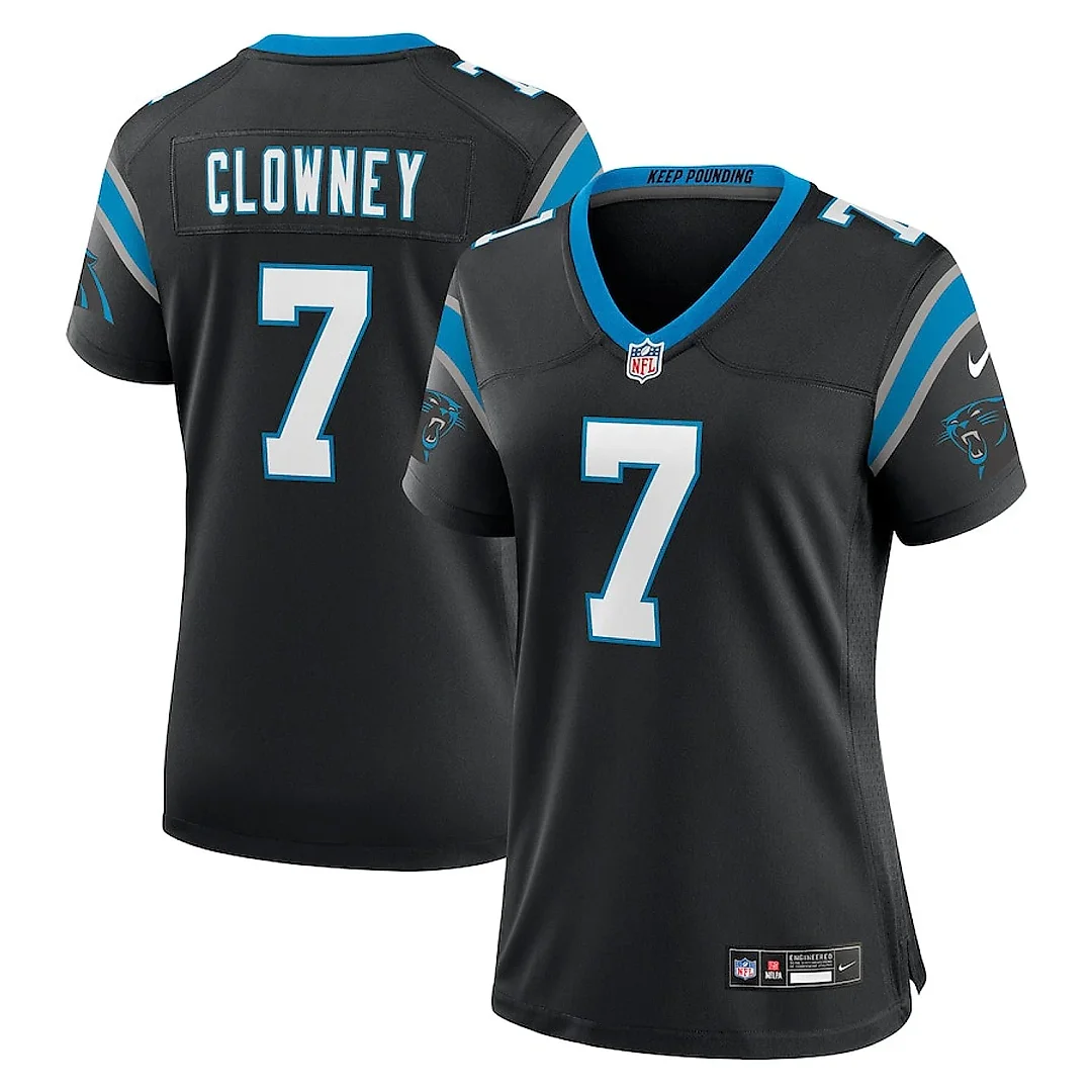 Zennovawear Jadeveon Clowney 7 Carolina Panthers Game Women Jersey - Black