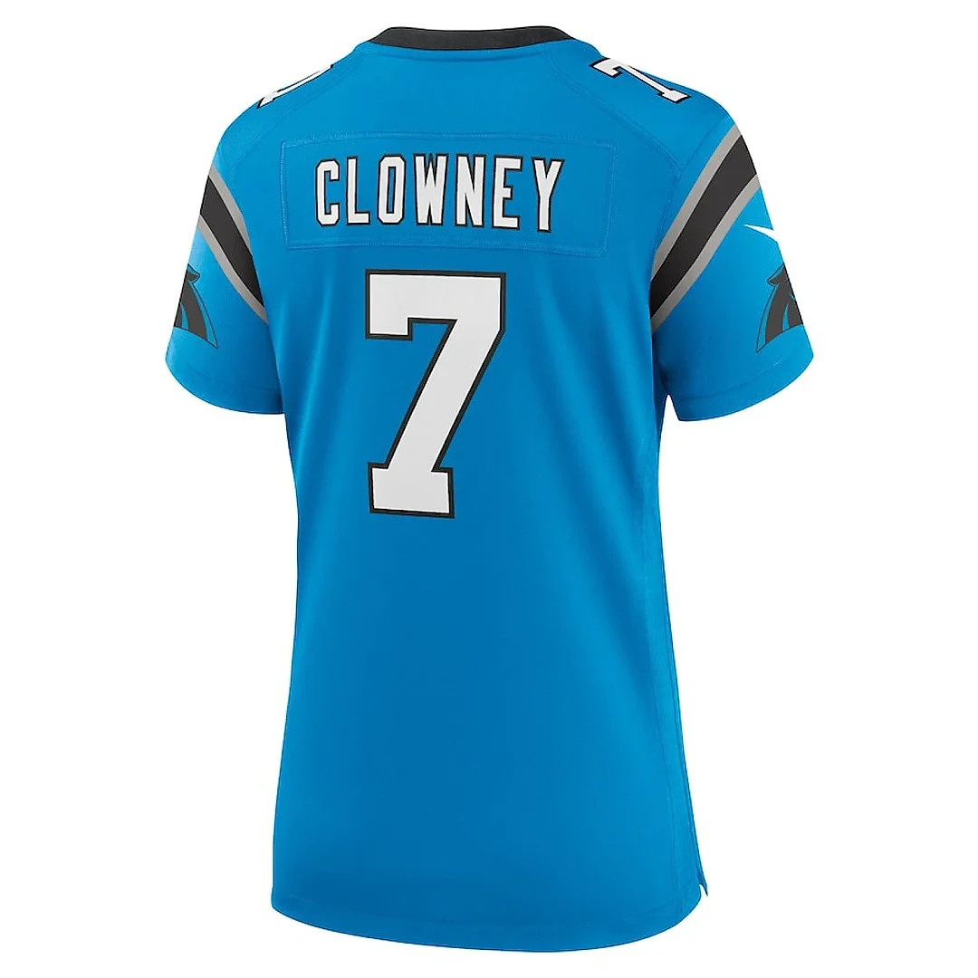 Zennovawear Jadeveon Clowney 7 Carolina Panthers Women's Alternate Game Jersey - Blue