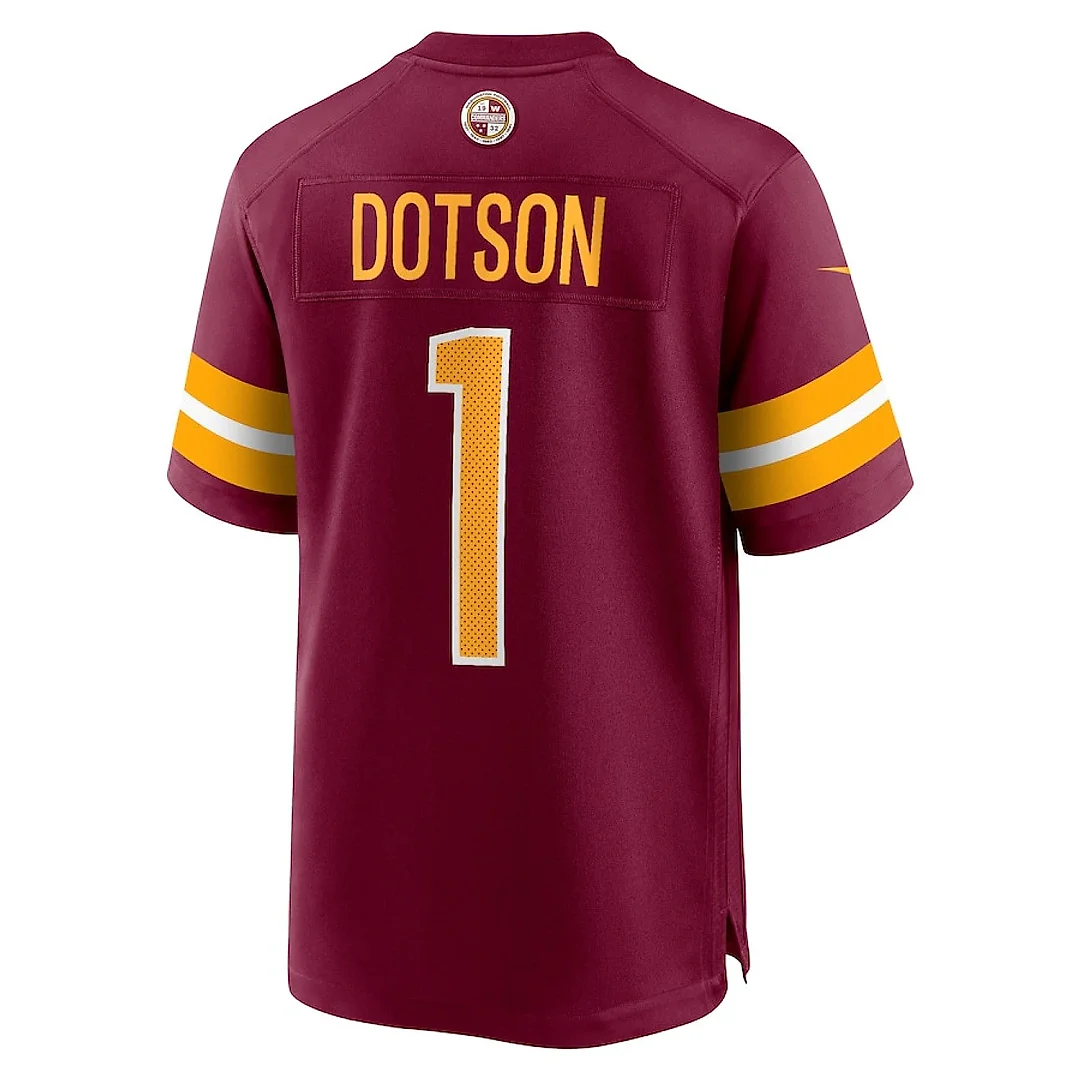 Zennovawear Jahan Dotson 1 Washington Commanders Men Game Jersey - Burgundy