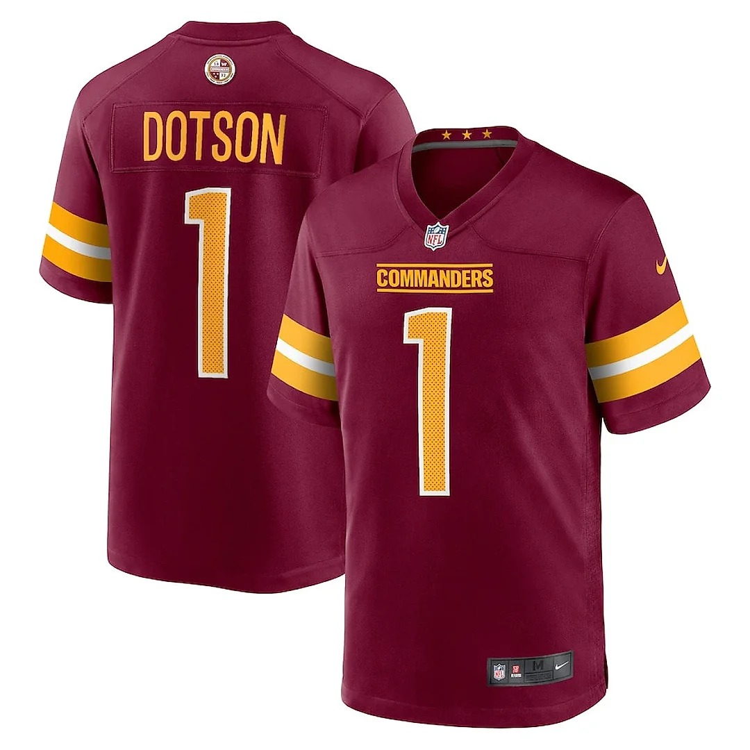 Zennovawear Jahan Dotson 1 Washington Commanders Men Game Jersey - Burgundy