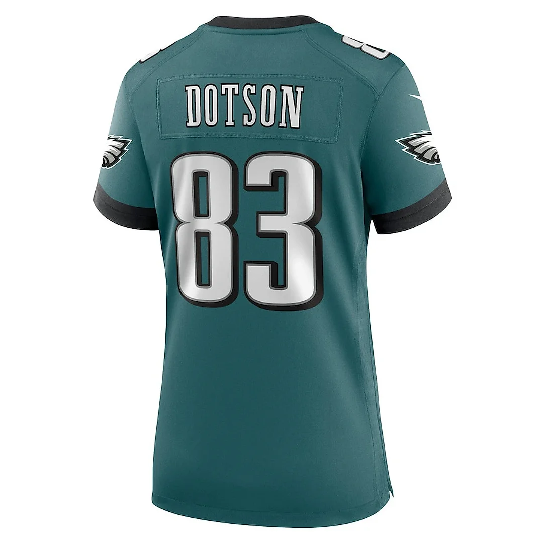 Zennovawear Jahan Dotson 83 Philadelphia Eagles Super Bowl LIX Women's Jersey - Midnight Green
