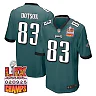Zennovawear Jahan Dotson 83 Philadelphia Eagles Super Bowl LIX Champions Patch Game Men Jersey - Midnight Green